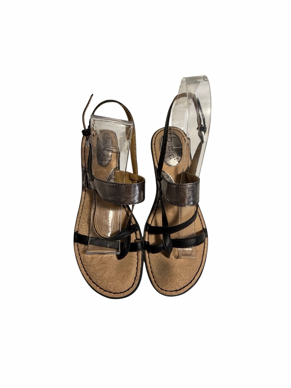 BOC Women's Metallic Bronze Strappy Thong Sandals Womens 8M